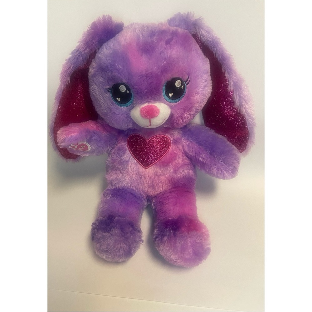 Purple Build A Bear Workshop Heartables 16" Bunny Stuffed Animal